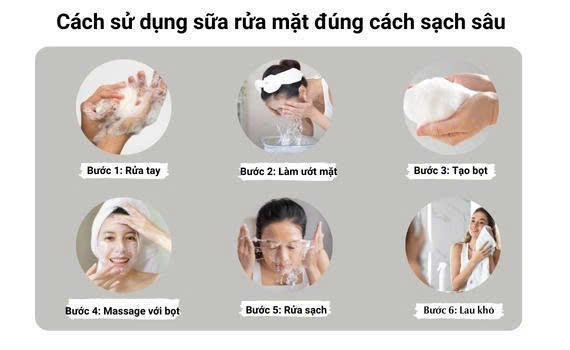 Hướng dẫn 6 bước sử dụng sữa rửa mặt đúng cách giúp sạch sâu cho da